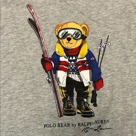 Polo by Ralph Lauren Gray Long Sleeve Kids Tee - Picture 2 of 4